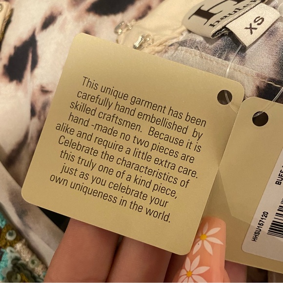 Haute Hippie XS handcrafted blue bead embellished dress - Picture 12 of 16